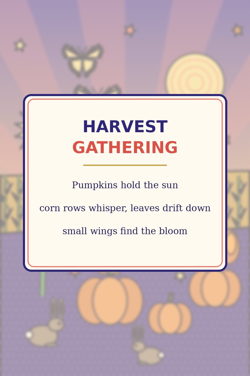 Art From Words by Poca Peace: October 11, back